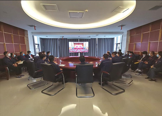麦斯克电子机构广大党员干部群众收看党的二十大开幕会